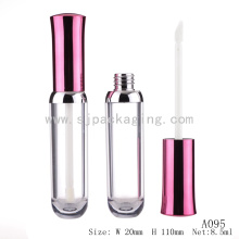 8.5ml personalizado brilho labial embalagem garrafa de plástico transparente de plástico com aplicador tubo de brilho labial vazio